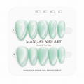 Almond Handmade 10pcs Press on Nails with Cat Eye Effect