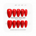 Almond Handmade 10pcs Press on Nails with Cat Eye Effect