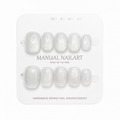 Short Square Handmade 10pcs Press on Nails with Cat Eye Effect