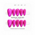 Almond Handmade 10pcs Press on Nails with Cat Eye Effect