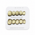 Short Square Handmade 10pcs Press on Nails with Cat Eye Effect