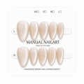 Almond Handmade 10pcs Press on Nails with Cat Eye Effect