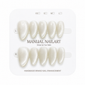 Almond Handmade 10pcs Press on Nails with Cat Eye Effect